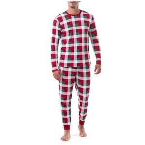 GEORGE Mens Holiday Thermal Sleep Pjs Top & Joggers Pockets Size Medium NWT